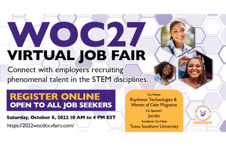STEM Events: Put Your Best Foot Forward at the WOC27 Virtual Job Fair!